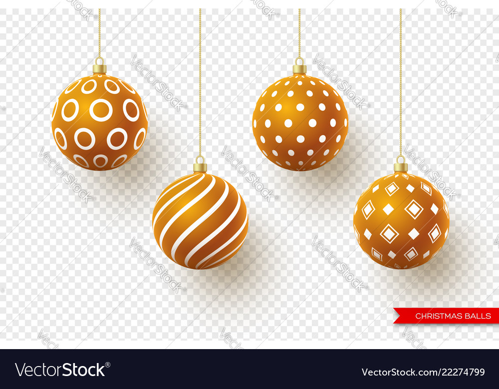 3d christmas brown balls with geometric pattern