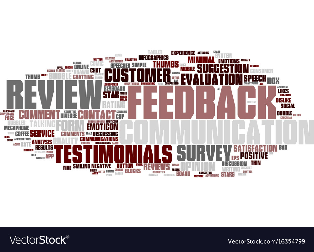 Feedback word cloud concept Royalty Free Vector Image