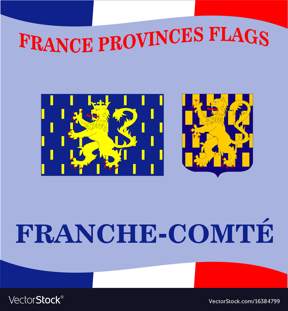 Flag of french province franche comte Royalty Free Vector