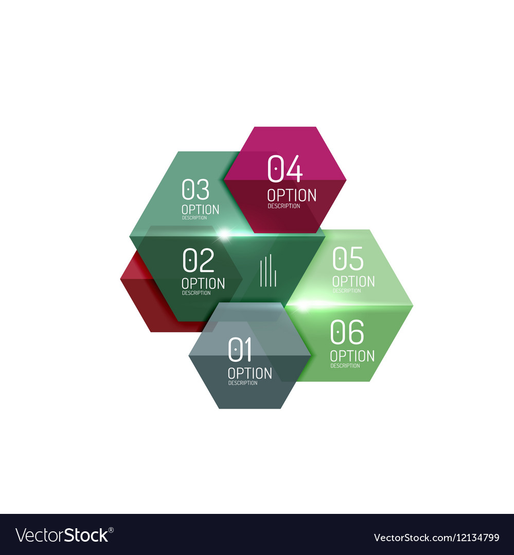 Hexagone Infographic Diagram Templates Royalty Free Vector