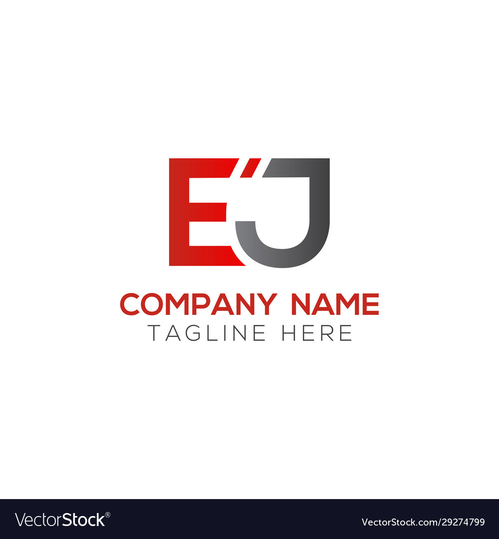 Initial ej letter logo with creative modern