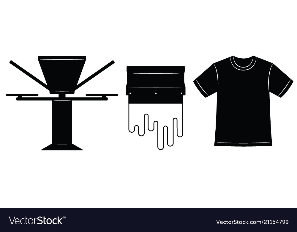 Screen printing icons Royalty Free Vector Image