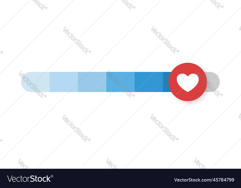 Switch slider icon in flat style volume control vector image Switch slider icon in flat style volume control
