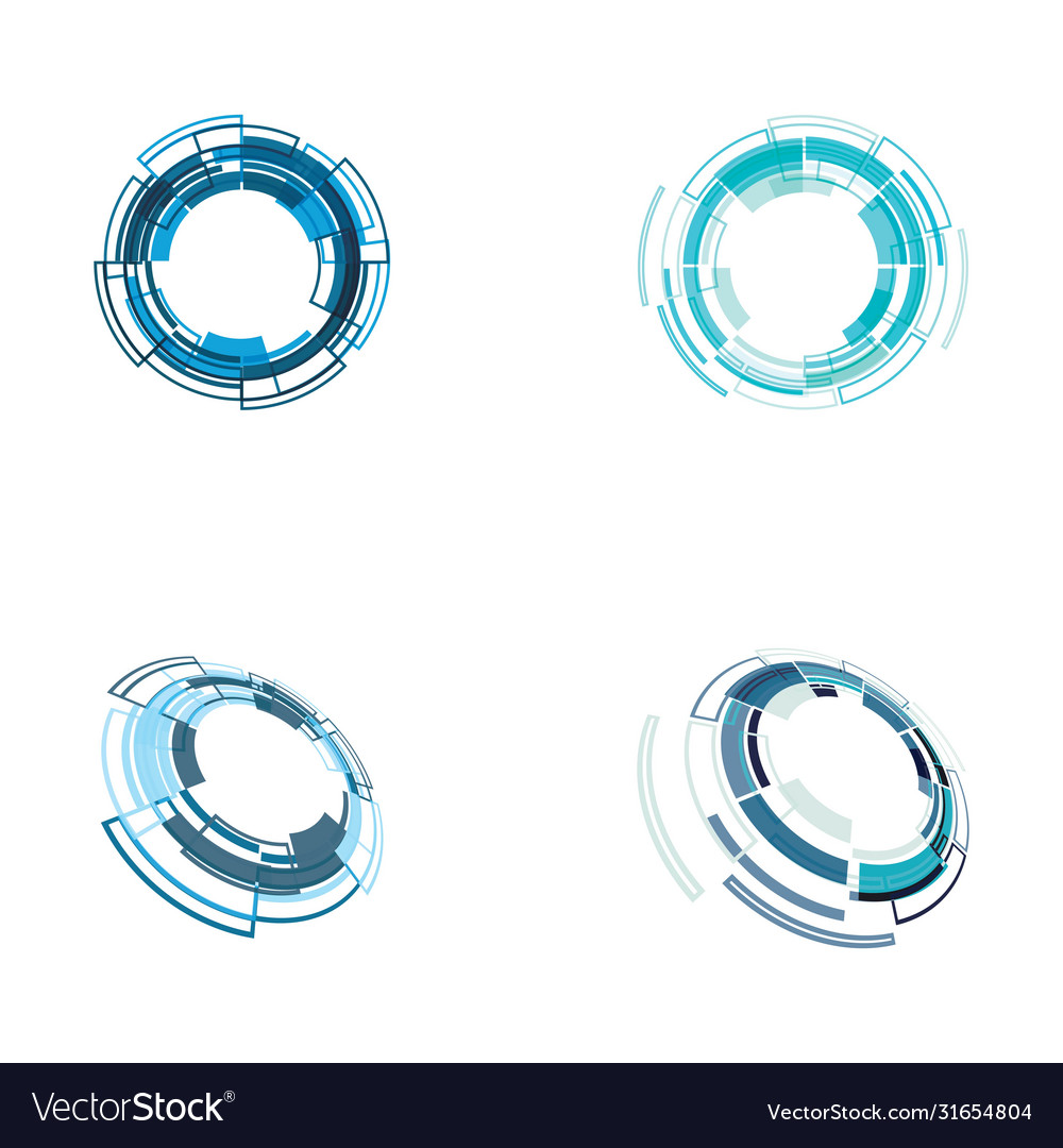 Circle techno icon design