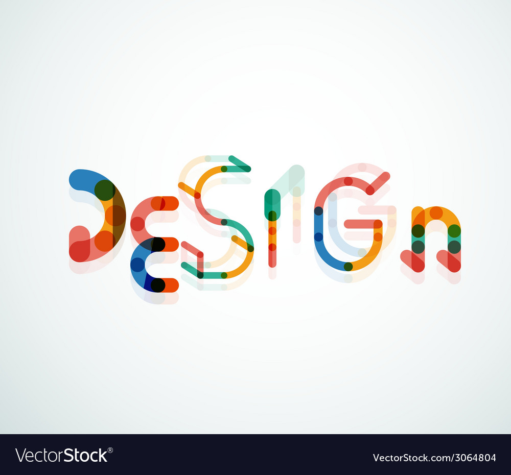 Design word font concept