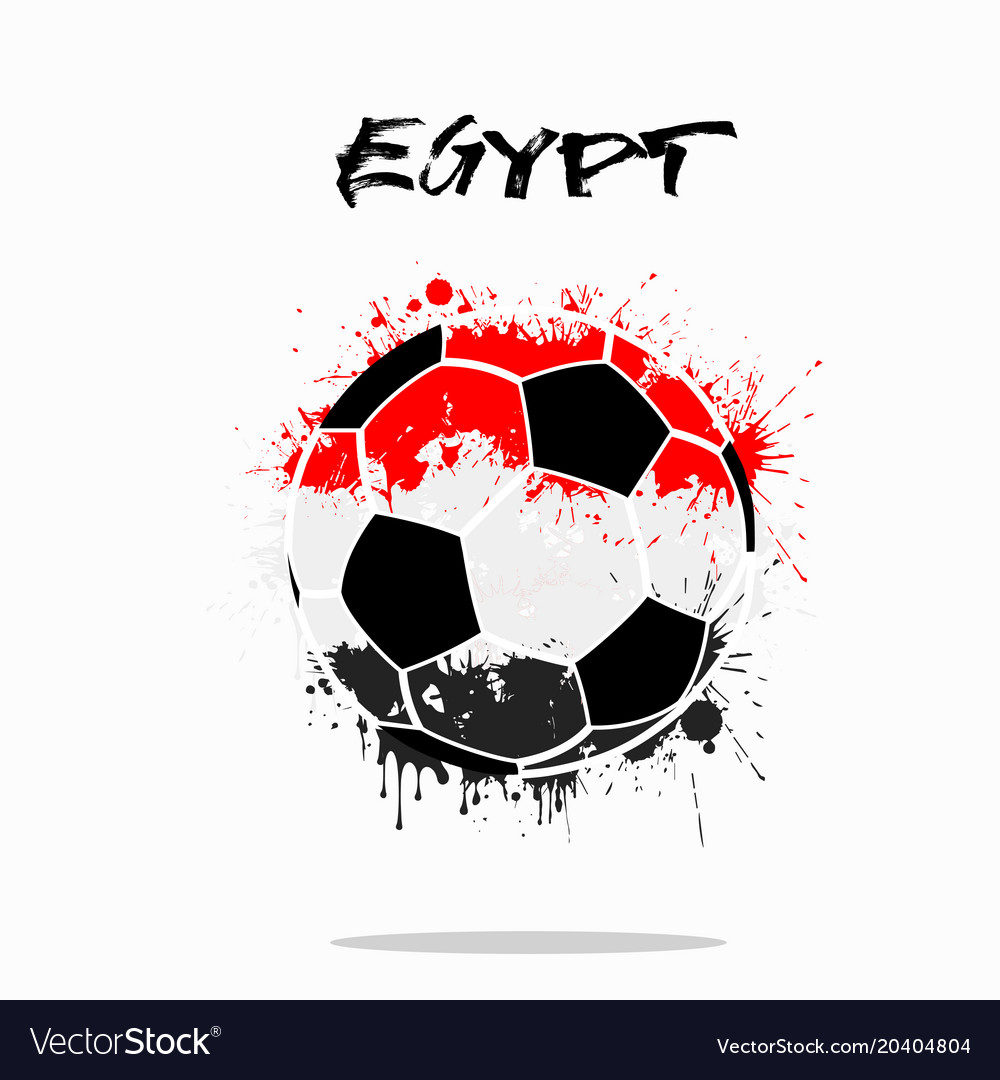 Flag of egypt as an abstract soccer ball