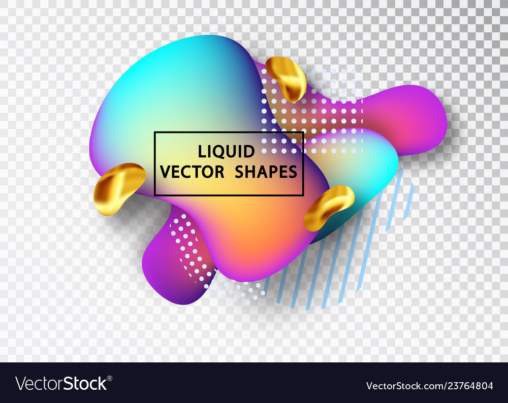 Fluid shape layout isolated template set vector image Fluid shape layout isolated template set
