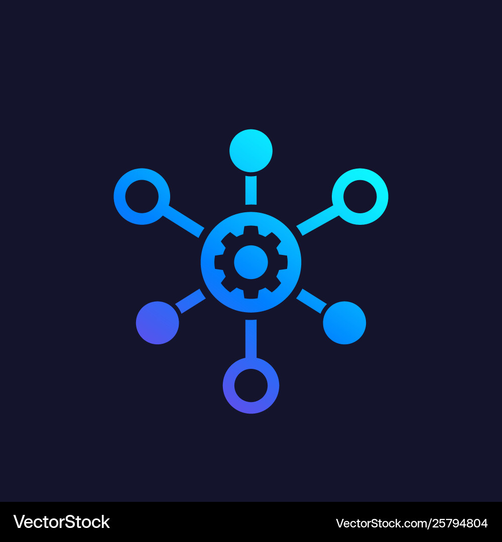Production technological process icon Royalty Free Vector