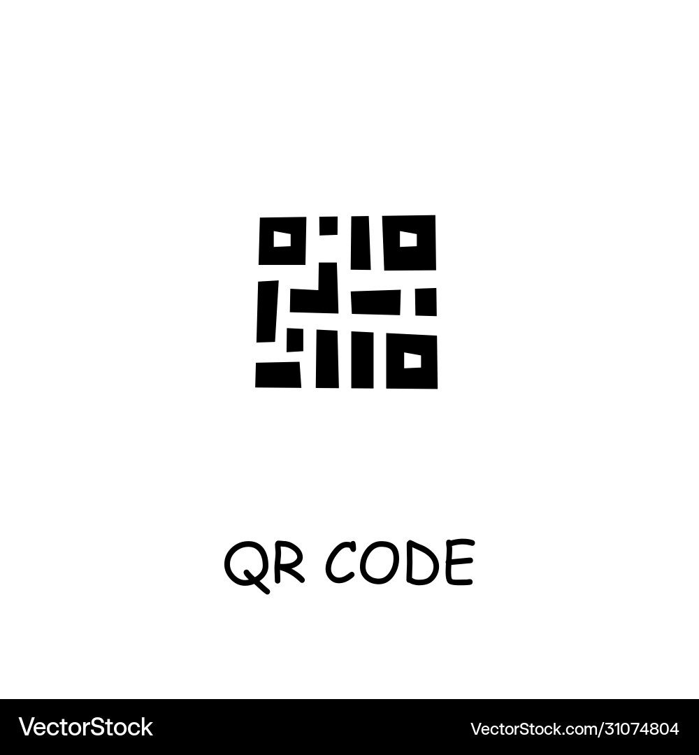 Qr code flat icon Royalty Free Vector Image - VectorStock