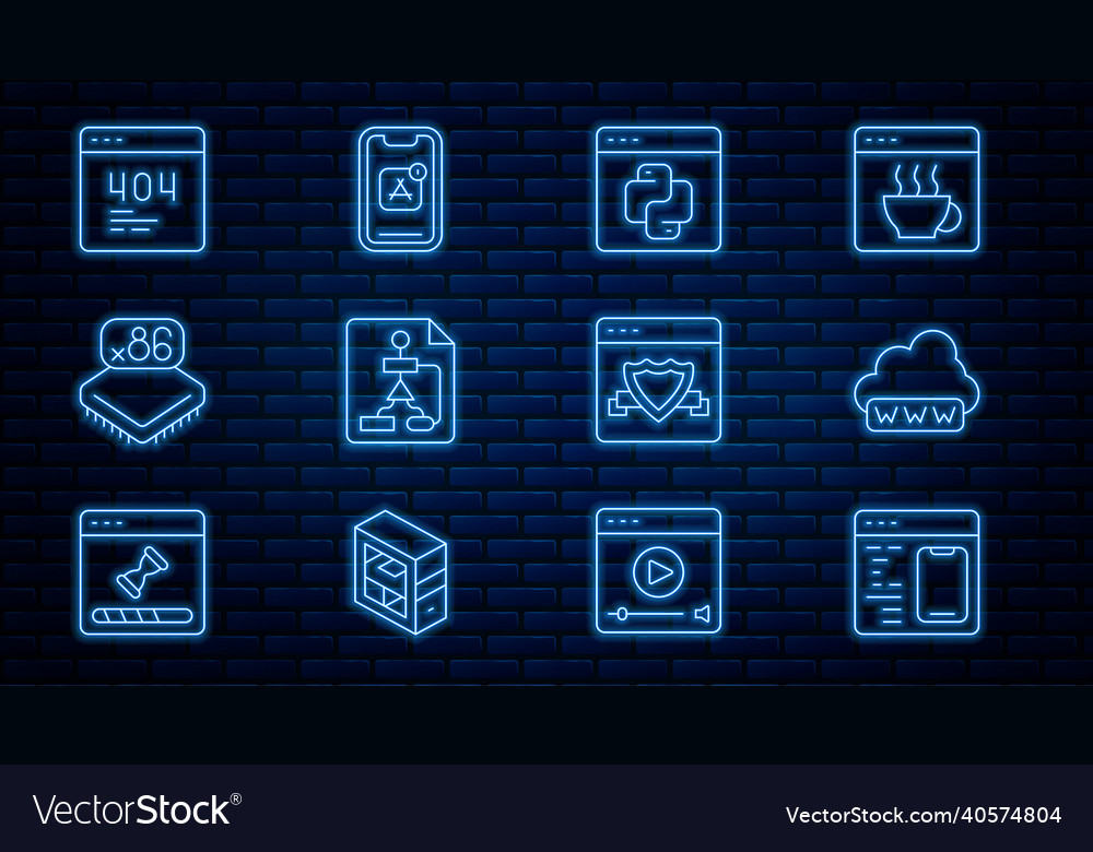 Linie Software Web-Entwicklung python vector image Linie Software Web-Entwicklung python