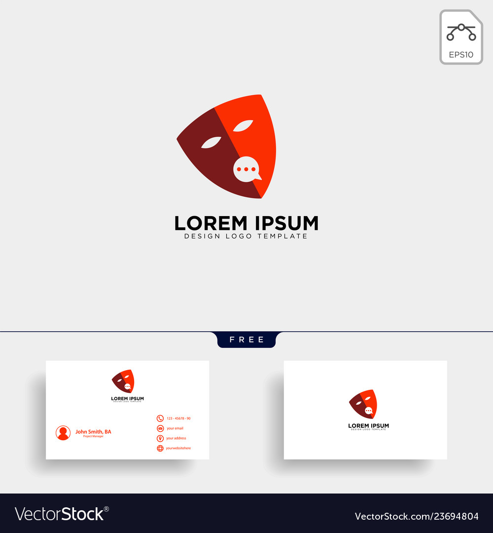 Theater Maske Schauspieler Logo Vorlage Symbol Element vector image Theater Maske Schauspieler Logo Vorlage Symbol Element