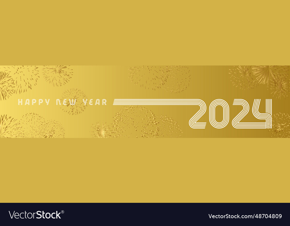 20 24 trendy web gold banner Royalty Free Vector Image