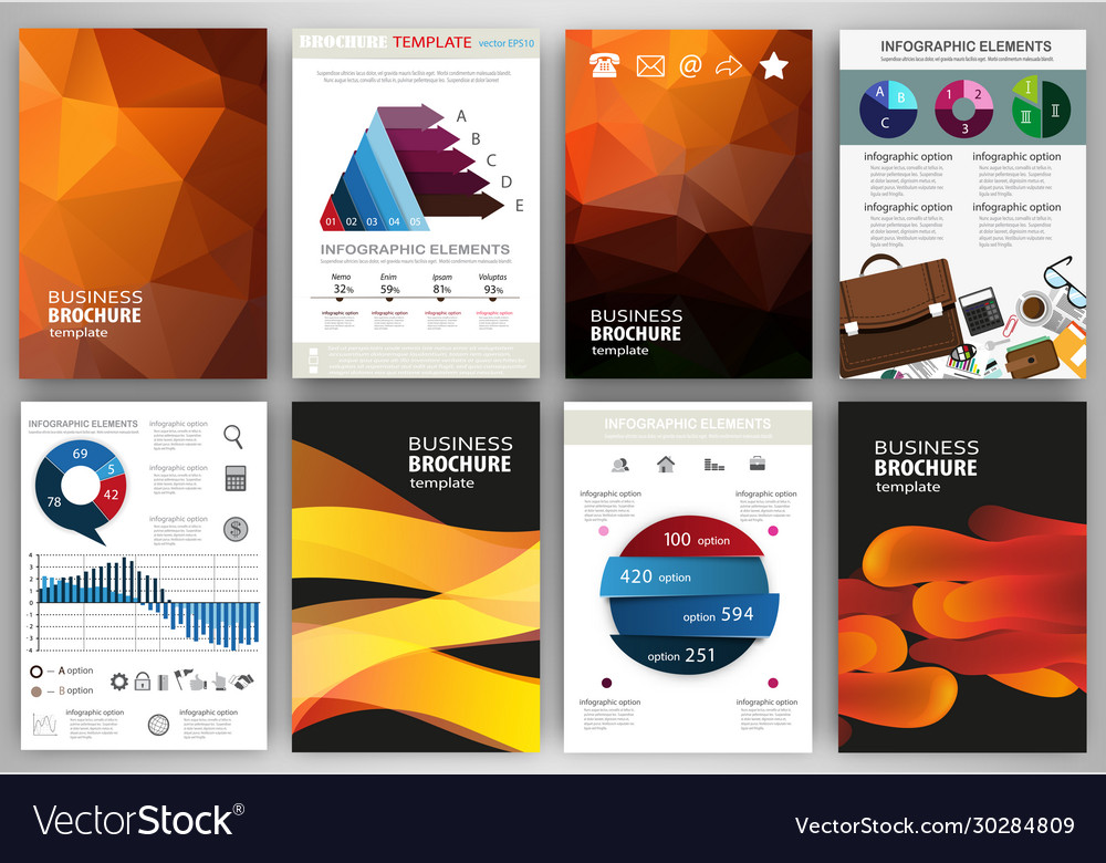 Abstract orange backgrounds concept infographics Vector Image