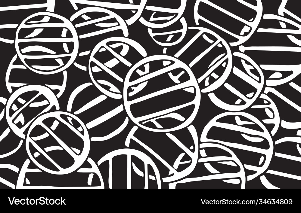 Abstract seamless pattern black on white Vector Image
