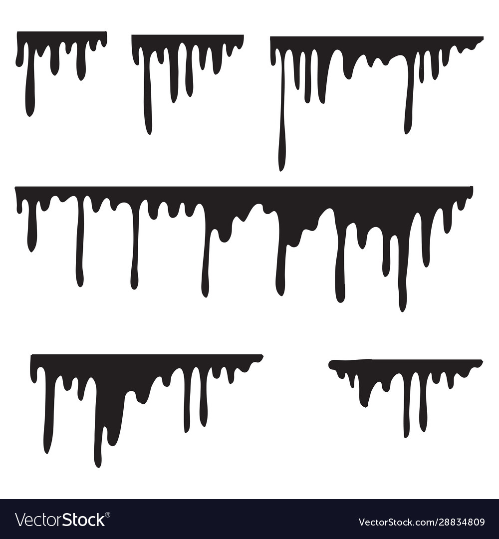 Black Paint Spray Graffiti with Splatter and Drips, Vectors