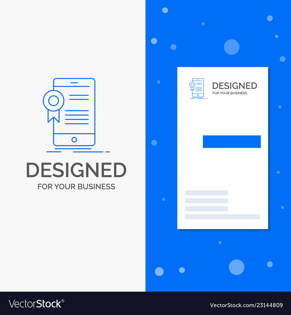 business logo for certificate certification app vector image
