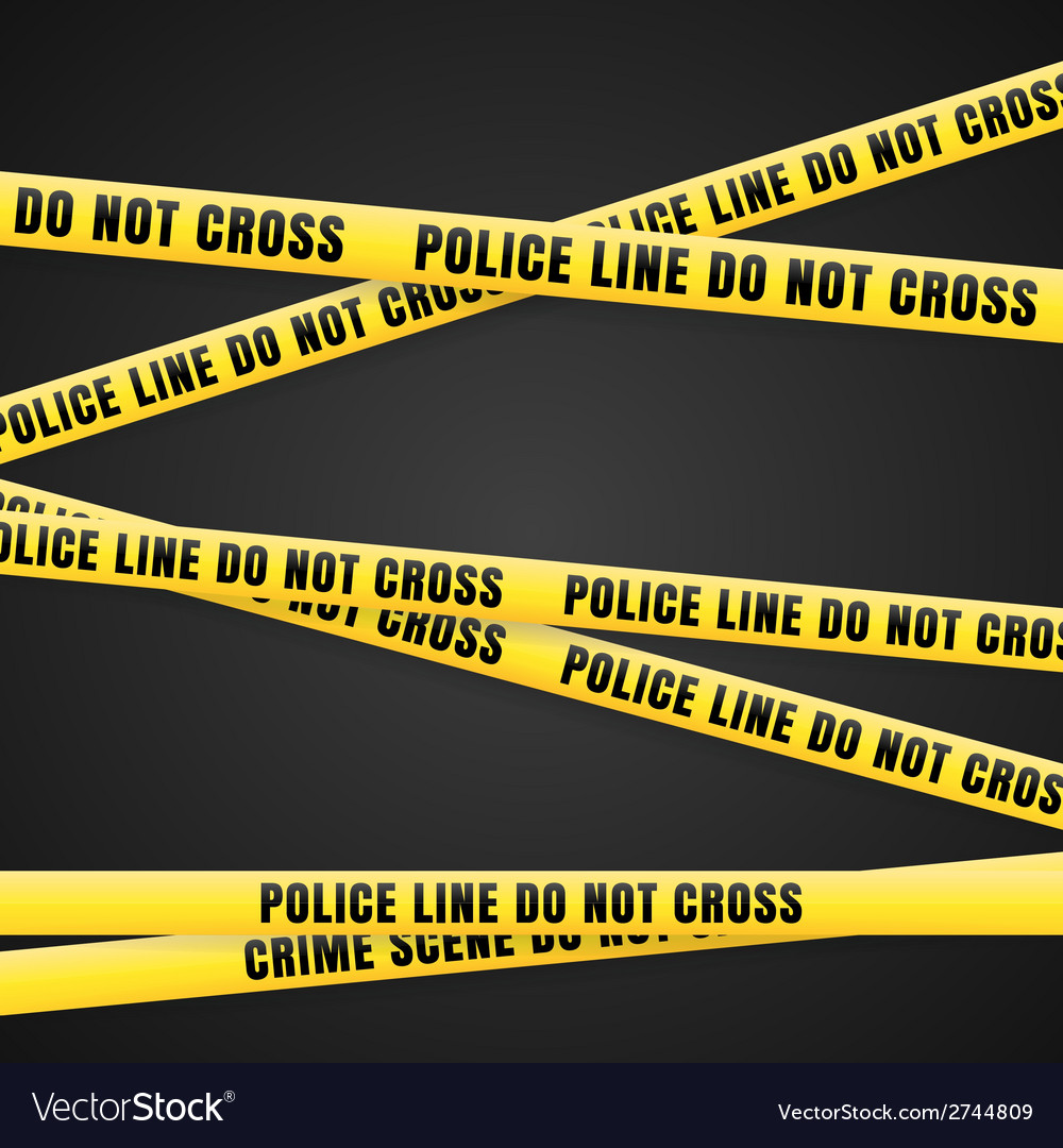 Criminal scene yellow line Royalty Free Vector Image