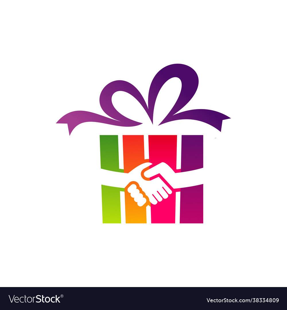 Gift deal logo template creative Royalty Free Vector Image