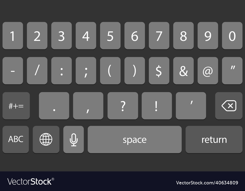 Screen smartphone keyboard Royalty Free Vector Image