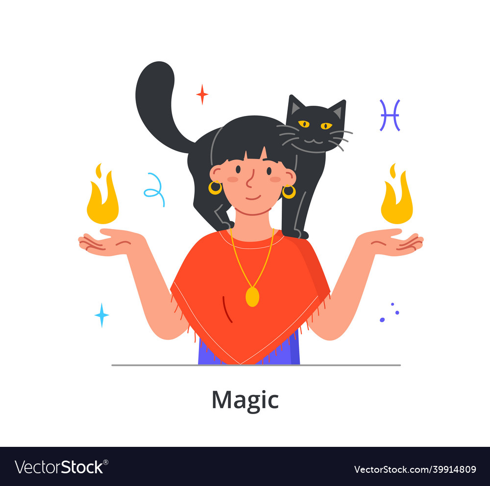 Witch woman concept vector image Witch woman concept
