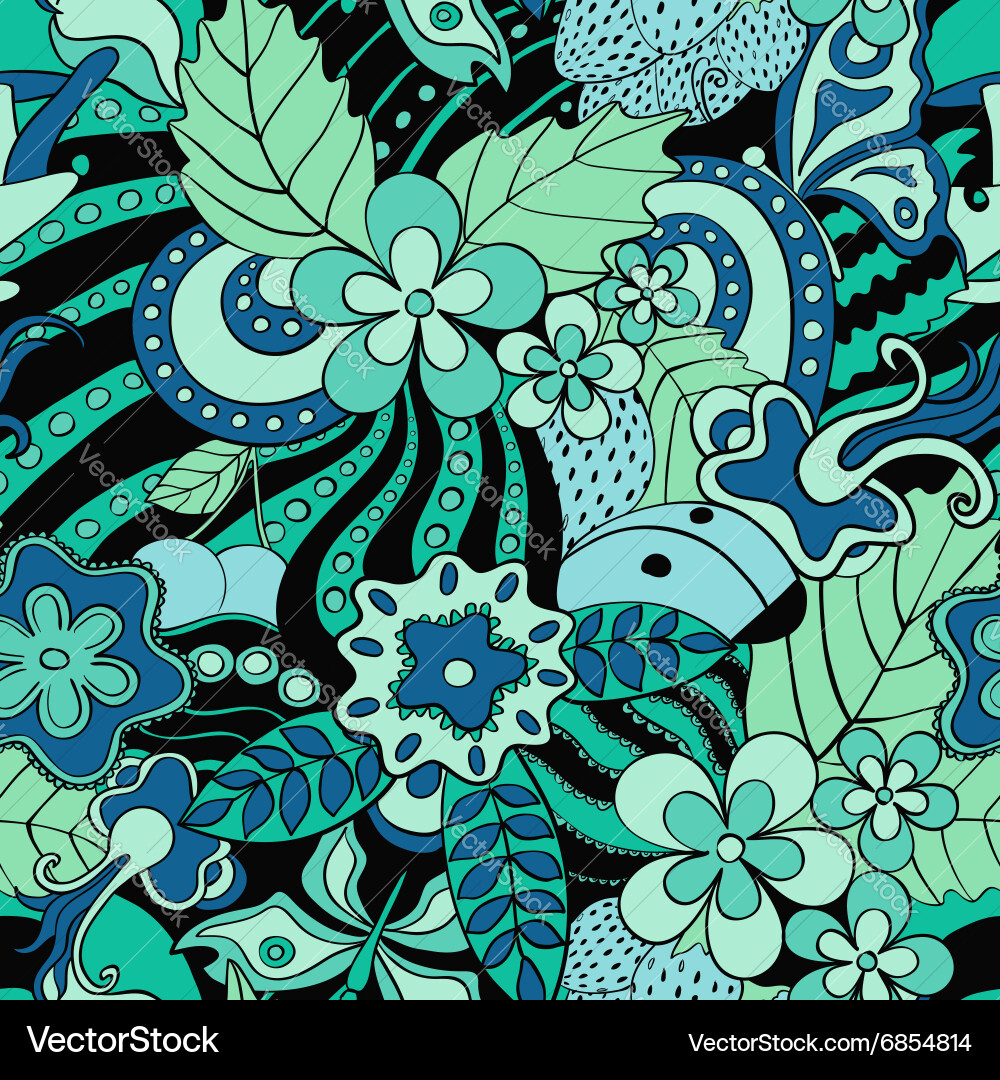 Abstract psychedelic seamless pattern Royalty Free Vector