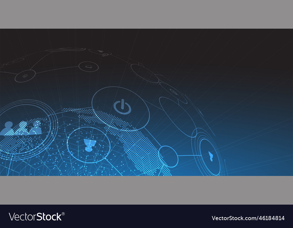 Artificial intelligence technology web background vector image Artificial intelligence technology web background