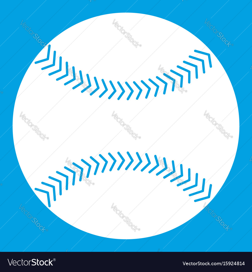 Baseball icon white Royalty Free Vector Image - VectorStock