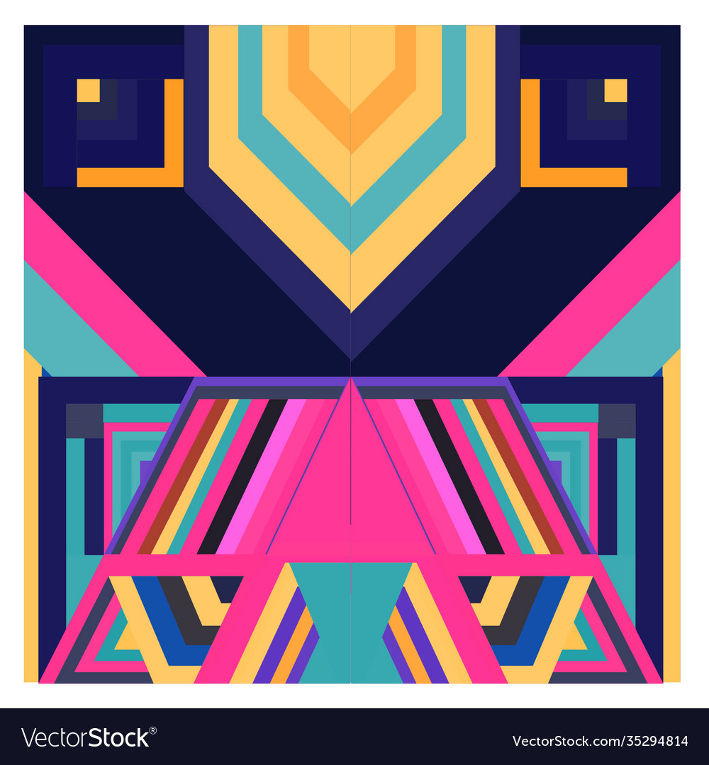 Colorful geometric and curve background pattern
