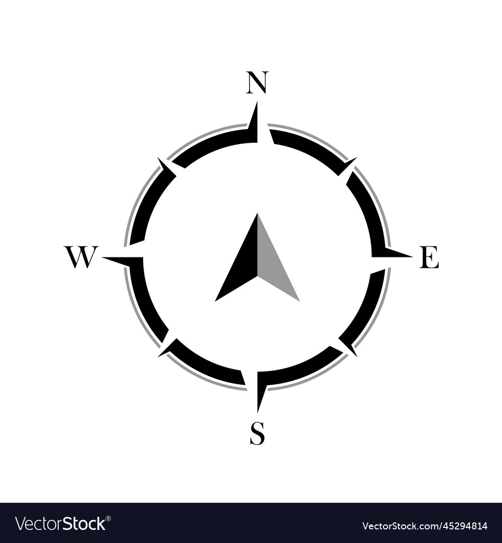 Creative compass concept logo Royalty Free Vector Image