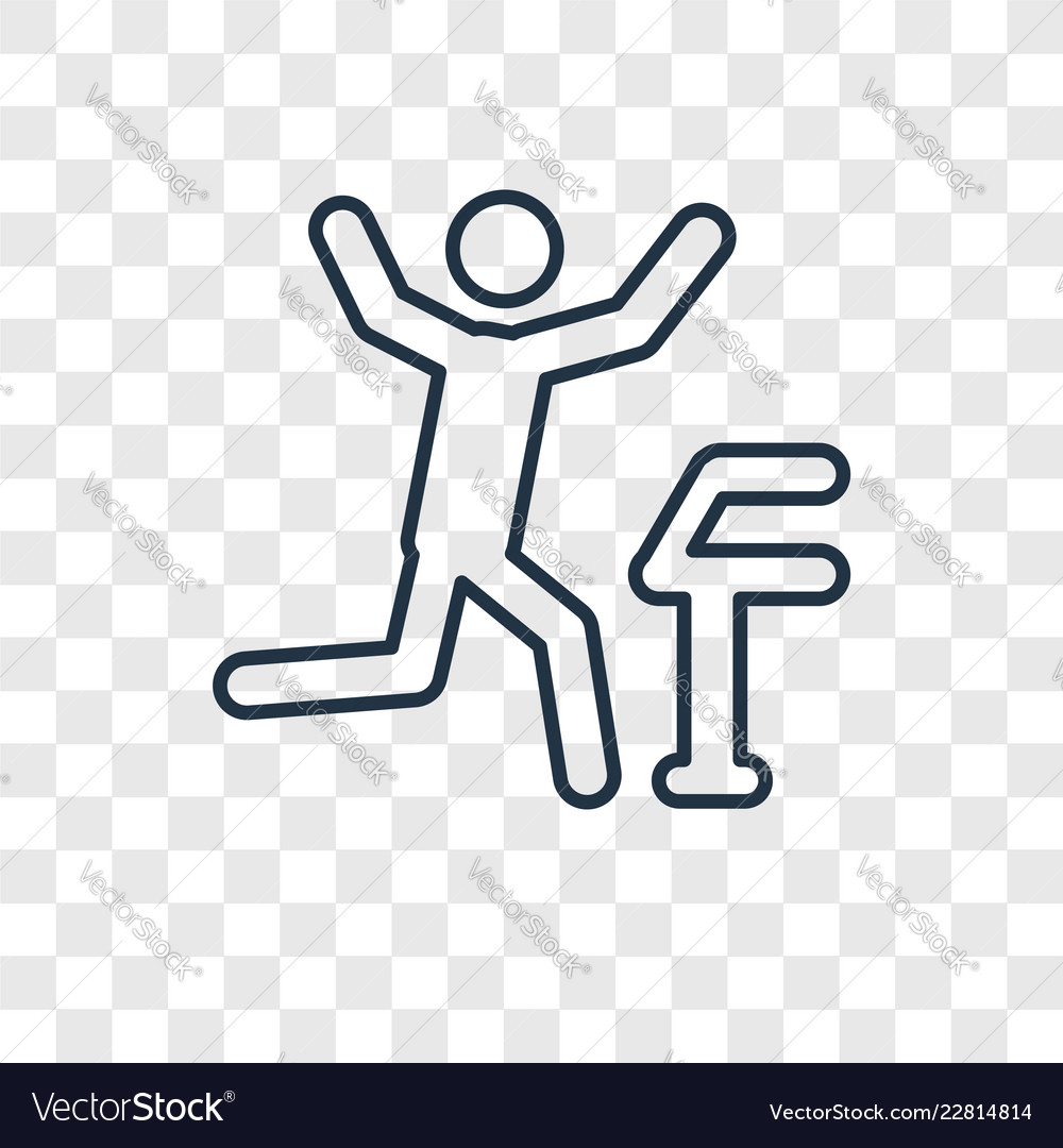 Finish concept linear icon isolated vector image Finish concept linear icon isolated