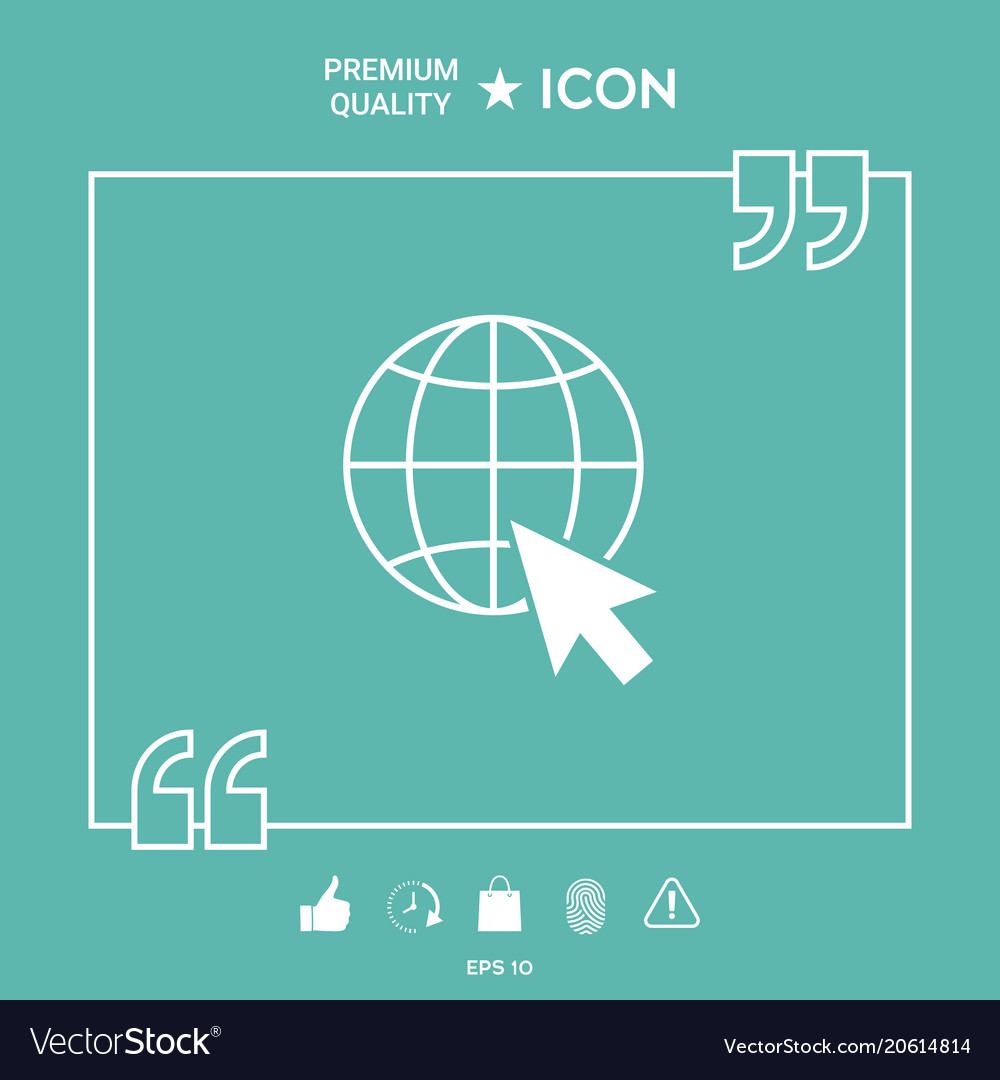 Go to web internet icon vector image Go to web internet icon