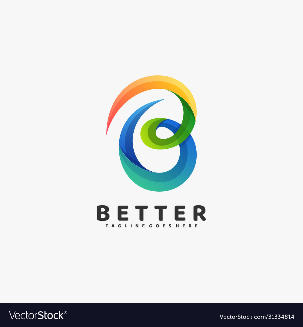 Logo abstract letter gradient colorful style