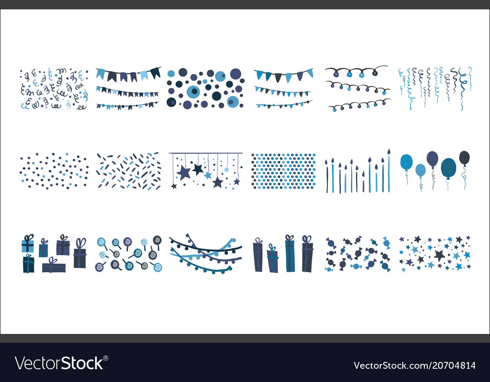 Set hand drawn decorative elements