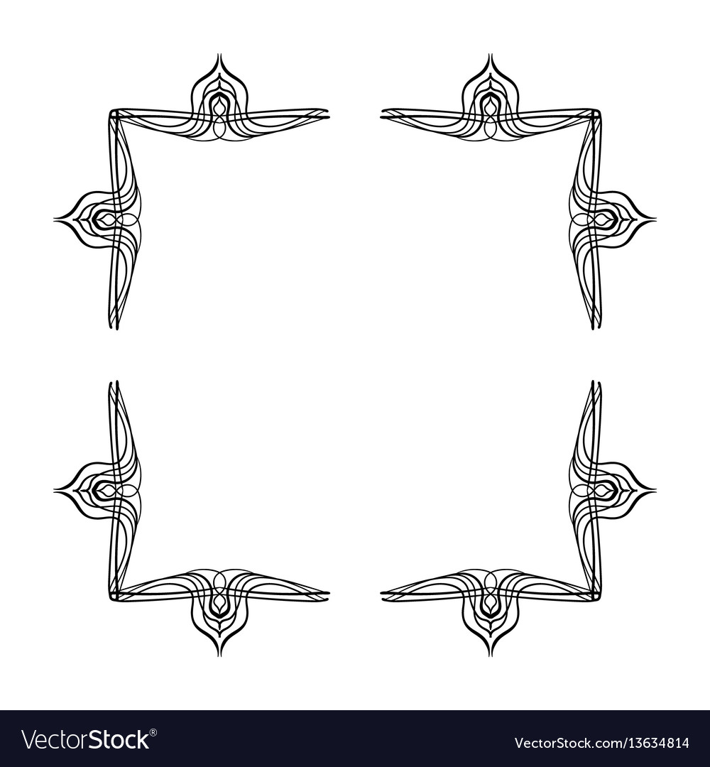 Simple and elegant square frame design template vector image Simple and elegant square frame design template