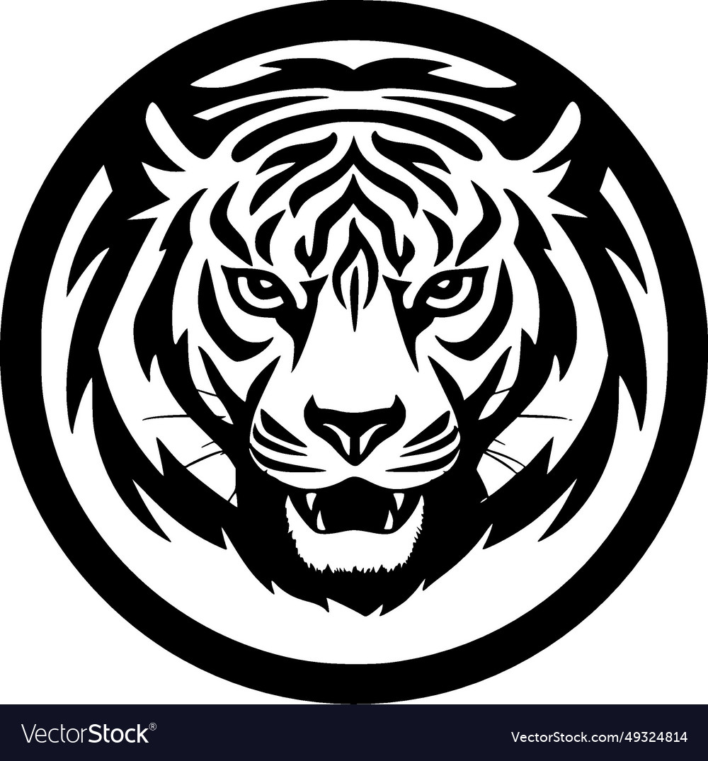 Tiger - minimalistisches und flaches Logo