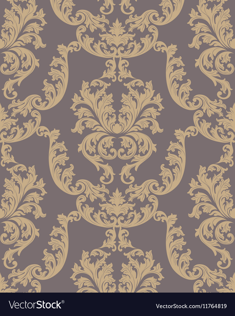 Baroque vintage floral damask pattern