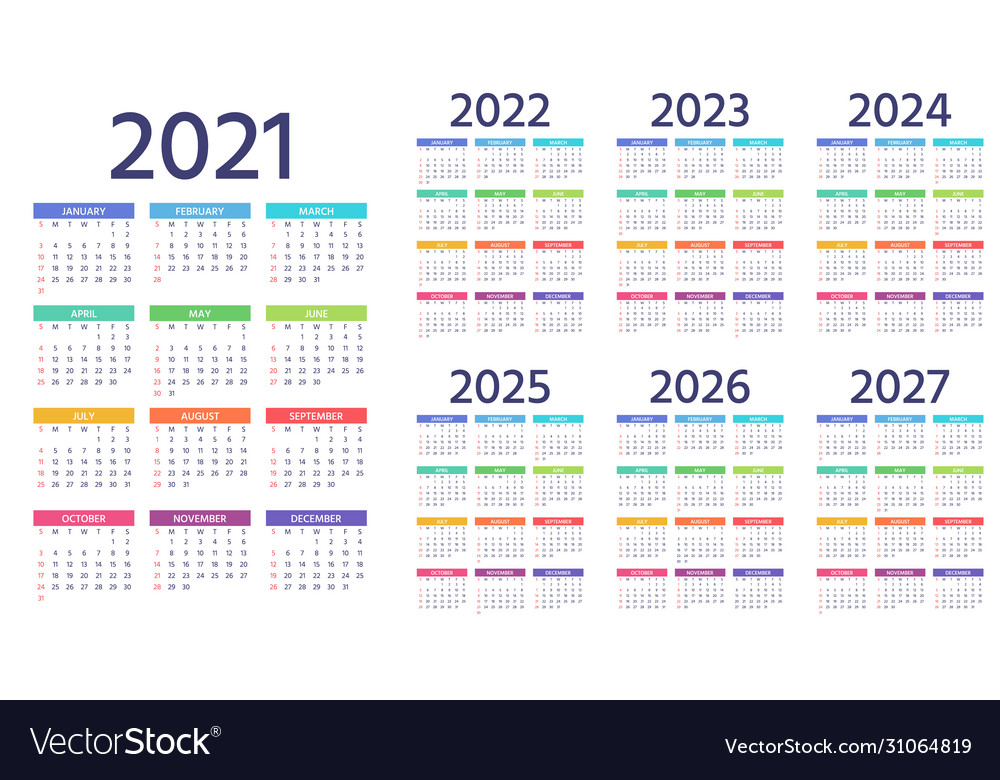 5 Year Calendar 2022 To 2026 Printable Printable Word Searches