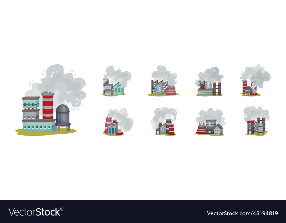 Factory and plants emitted toxic smoke waste