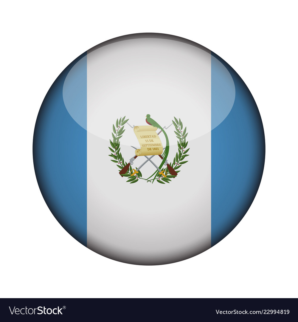 Guatemala flag in glossy round button of icon