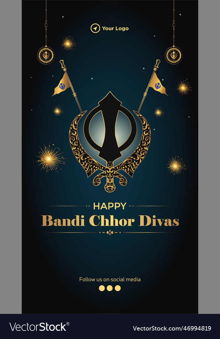 Happy bandi chhor divas festival portrait template