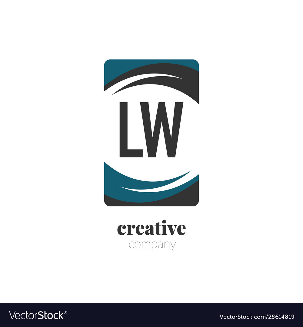 Erster Buchstabe lw kreative abstrakte Logo Vorlage vector image Erster Buchstabe lw kreative abstrakte Logo Vorlage