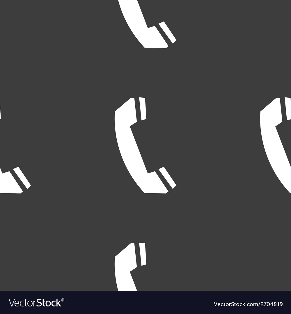 Phone web icon flat design seamless gray pattern
