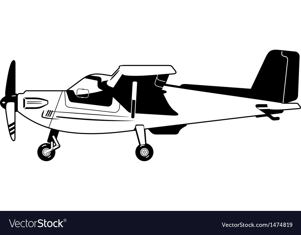 Private aircraft Royalty Free Vector Image - VectorStock