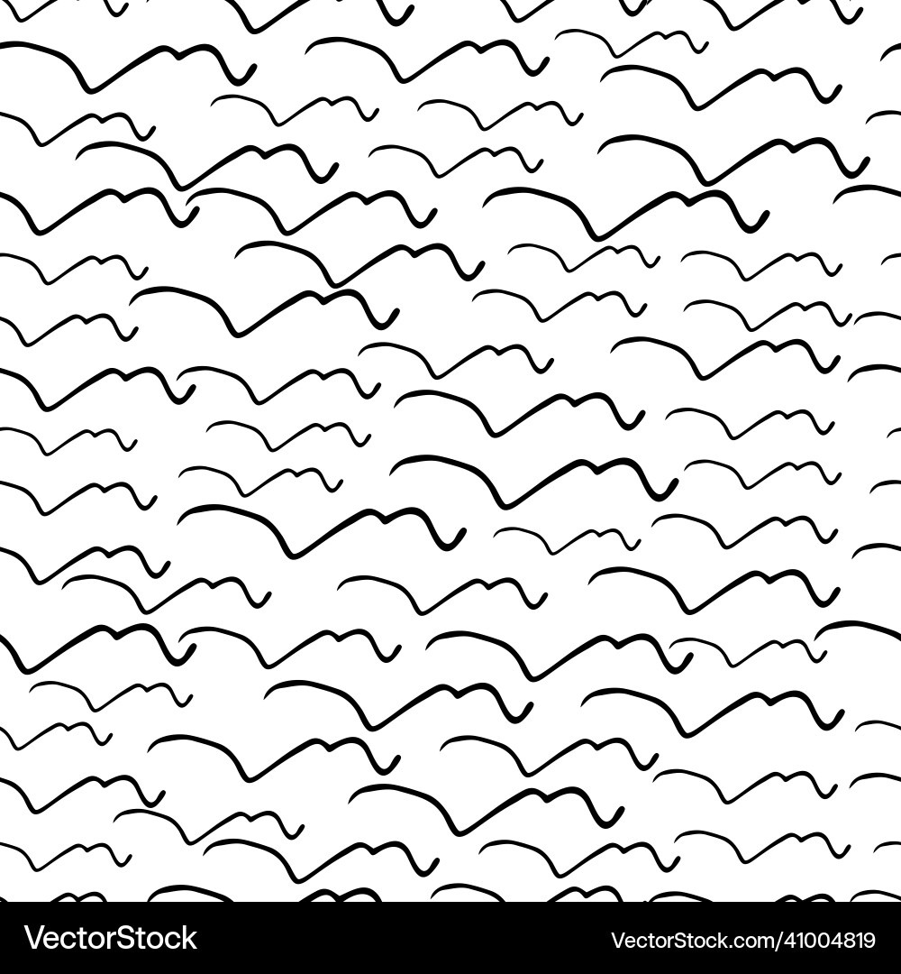 Seamless pattern with sketch squiggle Royalty Free Vector