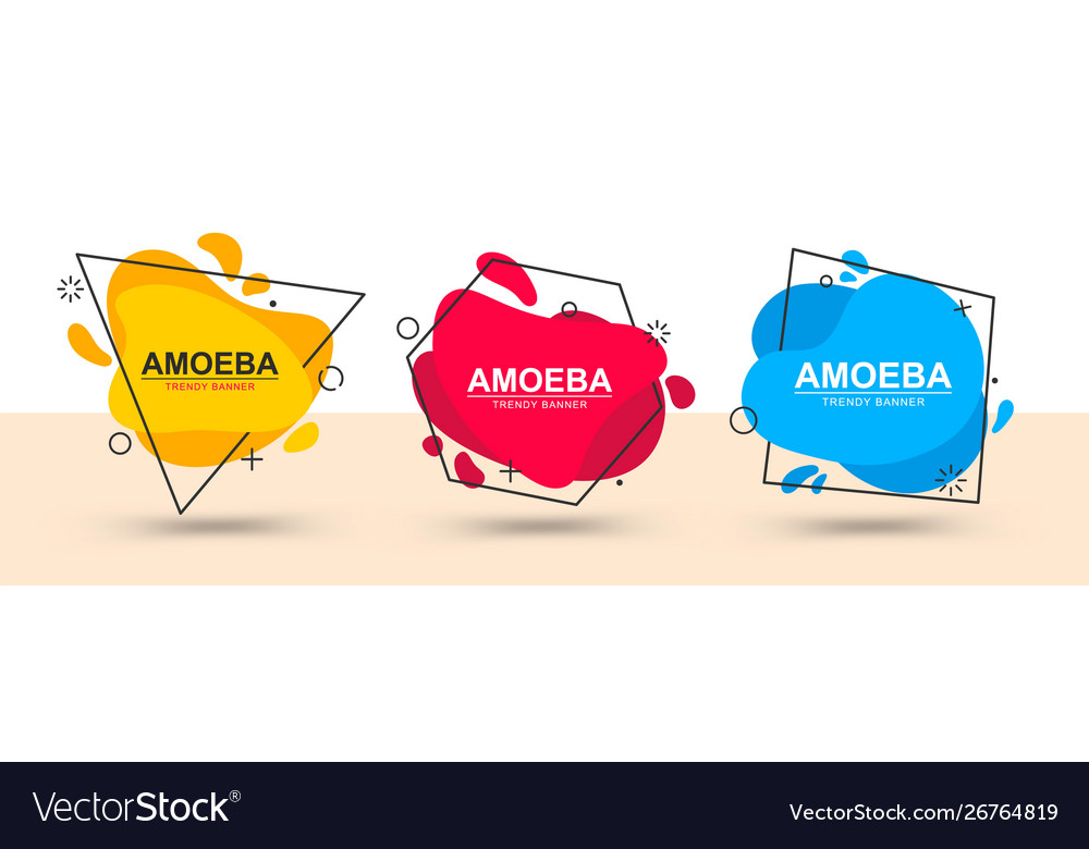 Set trendy abstrakte geometrische Banner
