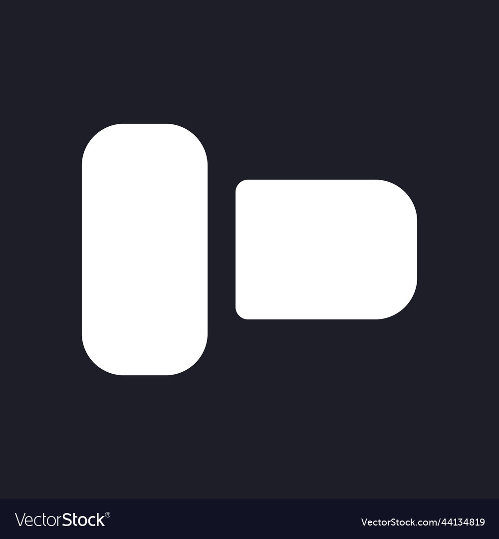 Switch off dark mode glyph ui icon Royalty Free Vector Image