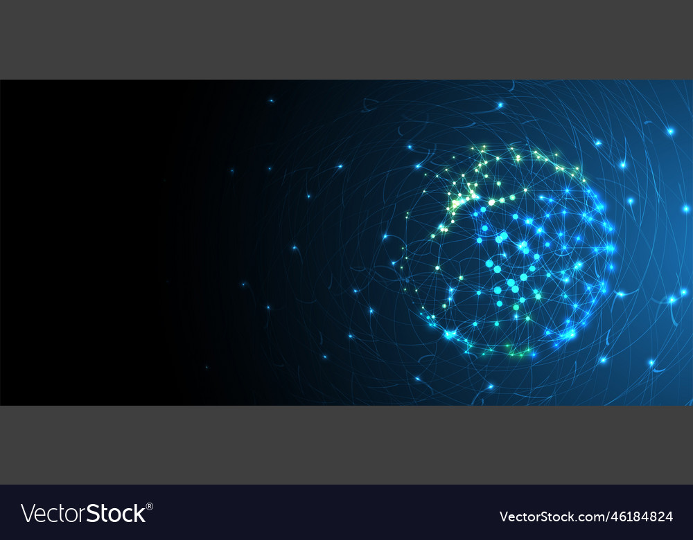 Artificial intelligence technology web background vector image Artificial intelligence technology web background