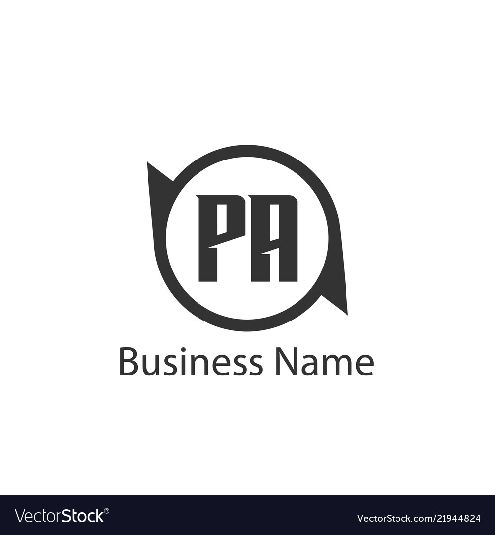 Initial letter pa logo template design