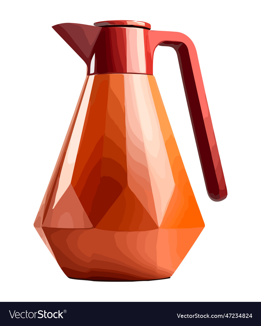 Modern kettle design with handle Royalty Free Vector Image