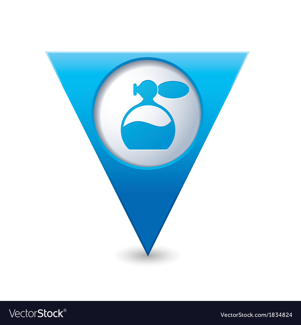 Perfume icon map pointer blue